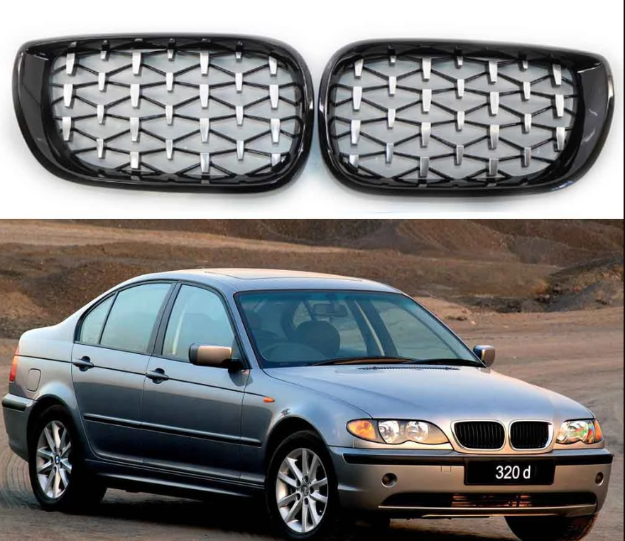 Diamond style grill for BMW E46 4D 2002-2005